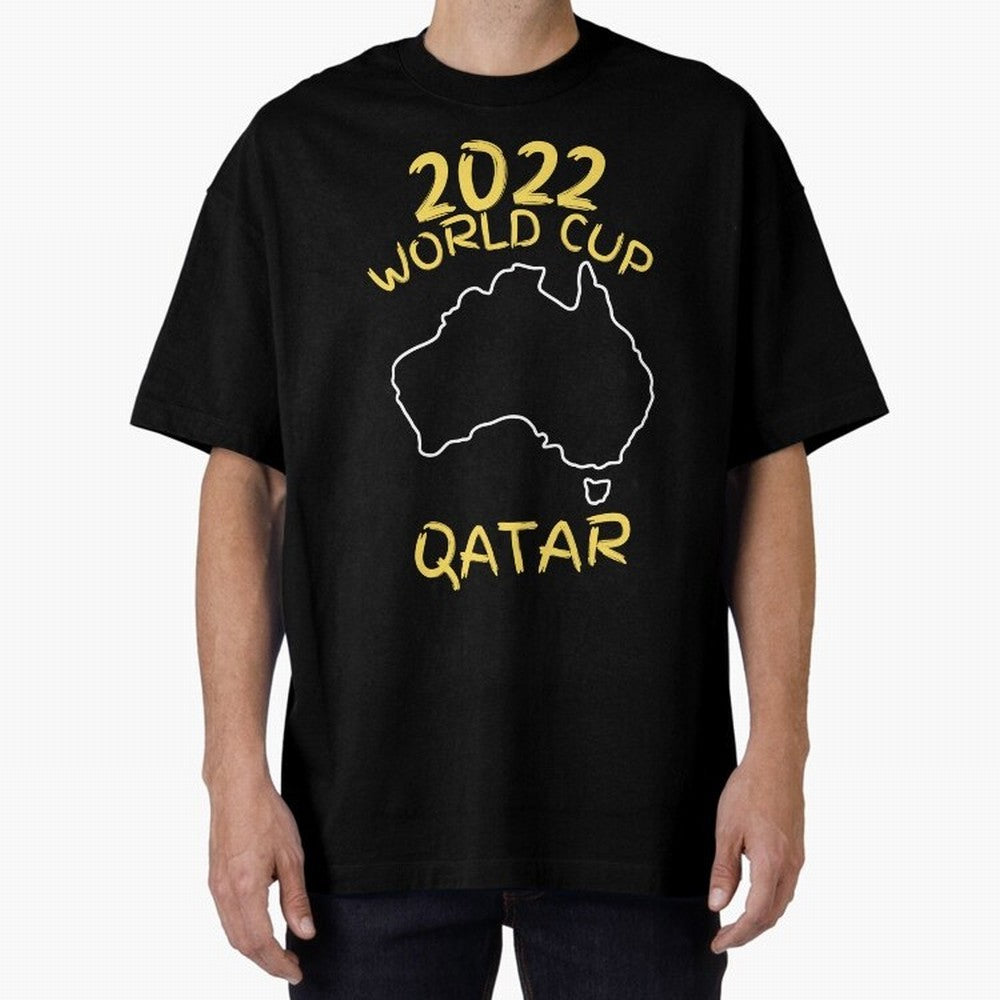 Socceroos World Cup 2022 Qatar Oversized T-Shirt Celebrate Soccer Greatness during Match Day Hype around FIFA World Cup 2026 USA Canada Mexico, Messi and Cristiano Ronaldo, Argentina, France and Brazil, Championship Spirit, Famous Goals, Roaring