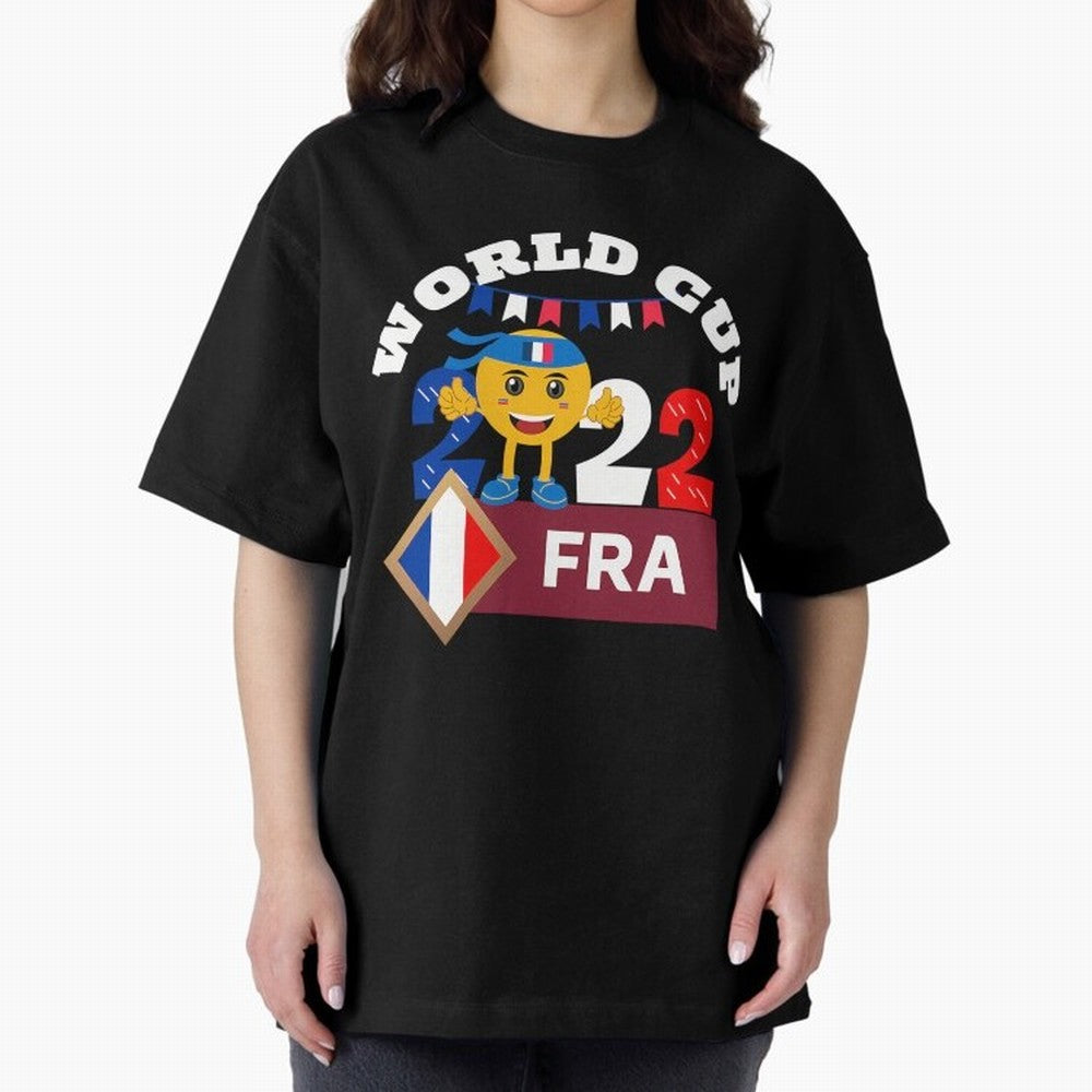 Fifa World Cup 2022. France 2022. Qatar 2022 Oversized T-Shirt Honor FIFA World Cup 2026 Spirit, Driven by Argentina and Brazil, Mbappe and Neymar, Game Day Rituals, Football Legends, Country Pride and the Road to the Final; Created for Match Day