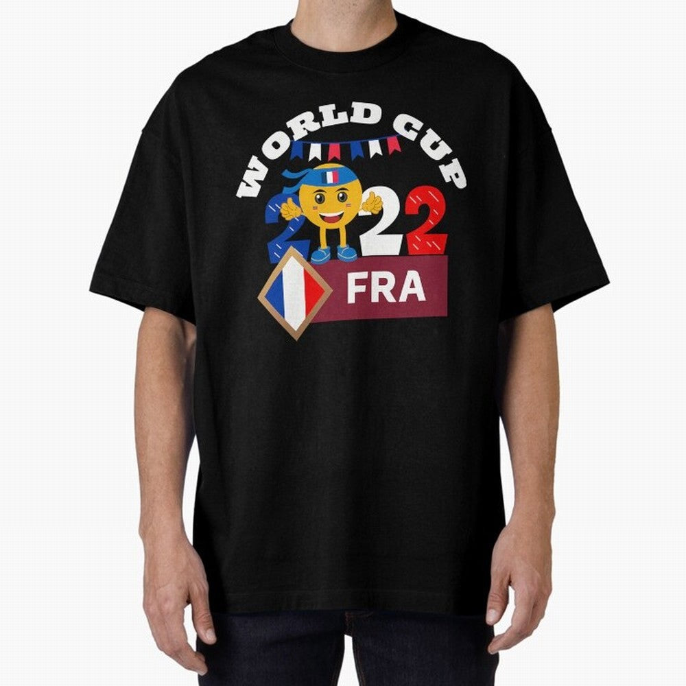 Fifa World Cup 2022. France 2022. Qatar 2022 Oversized T-Shirt Honor FIFA World Cup 2026 Spirit, Driven by Argentina and Brazil, Mbappe and Neymar, Game Day Rituals, Football Legends, Country Pride and the Road to the Final; Created for Match Day