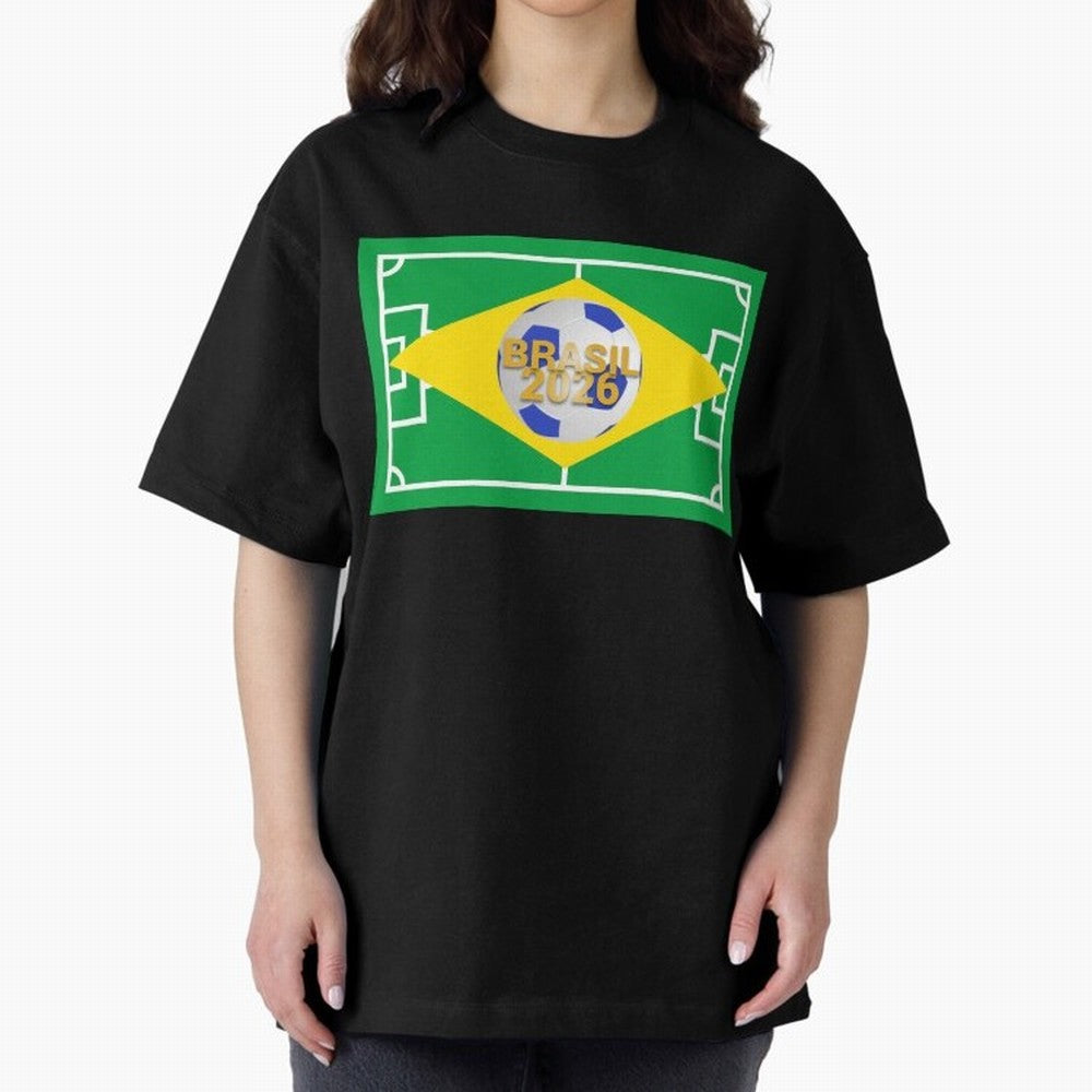 Brazil World Cup 2026 Oversized T-Shirt Turn Football Passion into Match Day Hype around FIFA World Cup 2026 Group Stage, Haaland and Mbappe, Spain, Football History, Final Match Energy, Crowd Noise and Once in a Lifetime Moments; Made for