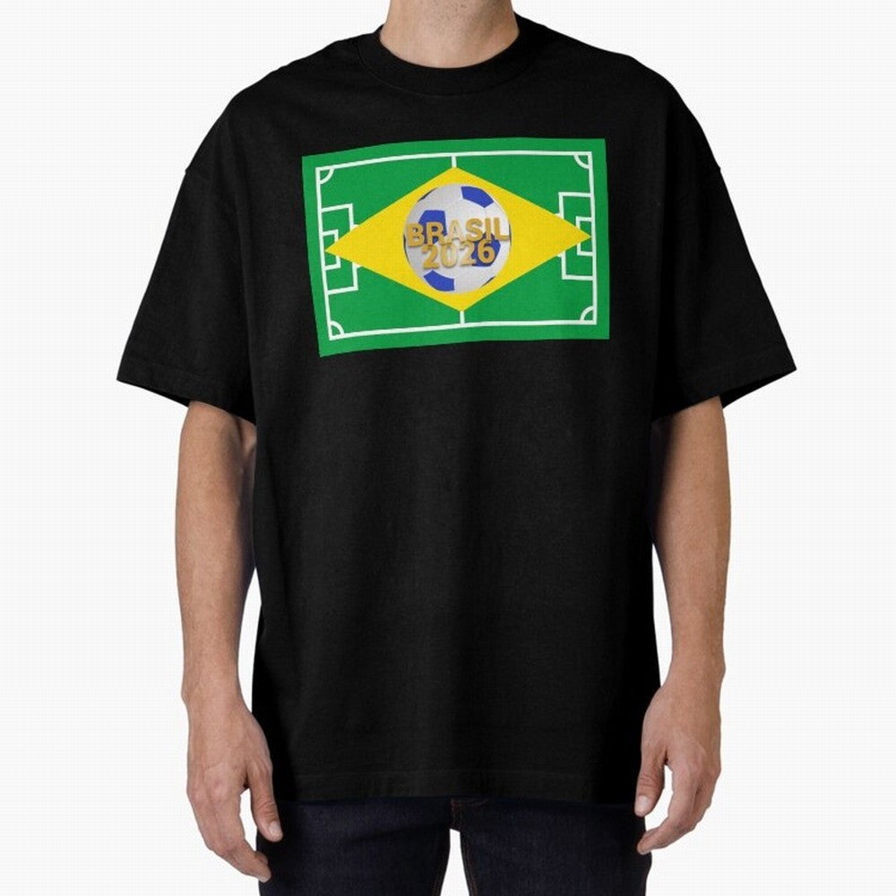 Brazil World Cup 2026 Oversized T-Shirt Turn Football Passion into Match Day Hype around FIFA World Cup 2026 Group Stage, Haaland and Mbappe, Spain, Football History, Final Match Energy, Crowd Noise and Once in a Lifetime Moments; Made for