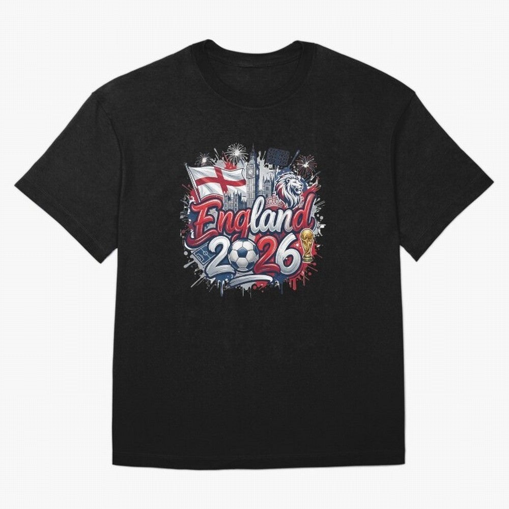 England World Cup 2026 Football Legacy Oversized T-Shirt Celebrate Supporters United by FIFA World Cup 2026 Group Stage Spirit, Celebrating England, France and Netherlands, Neymar, Haaland and Cristiano Ronaldo, Fan Favorite Moments, National Team