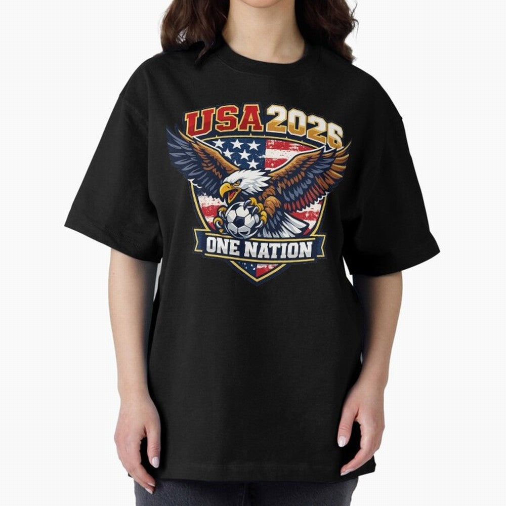 USA Canada Mexico Soccer Cup Oversized T-Shirt Make Your Look Match Global Football Passion for FIFA World Cup 2026 Group Stage, Built around Haaland, Germany, Supporter Pride, Iconic Celebrations, Legendary Names and Global Match Day Energy;