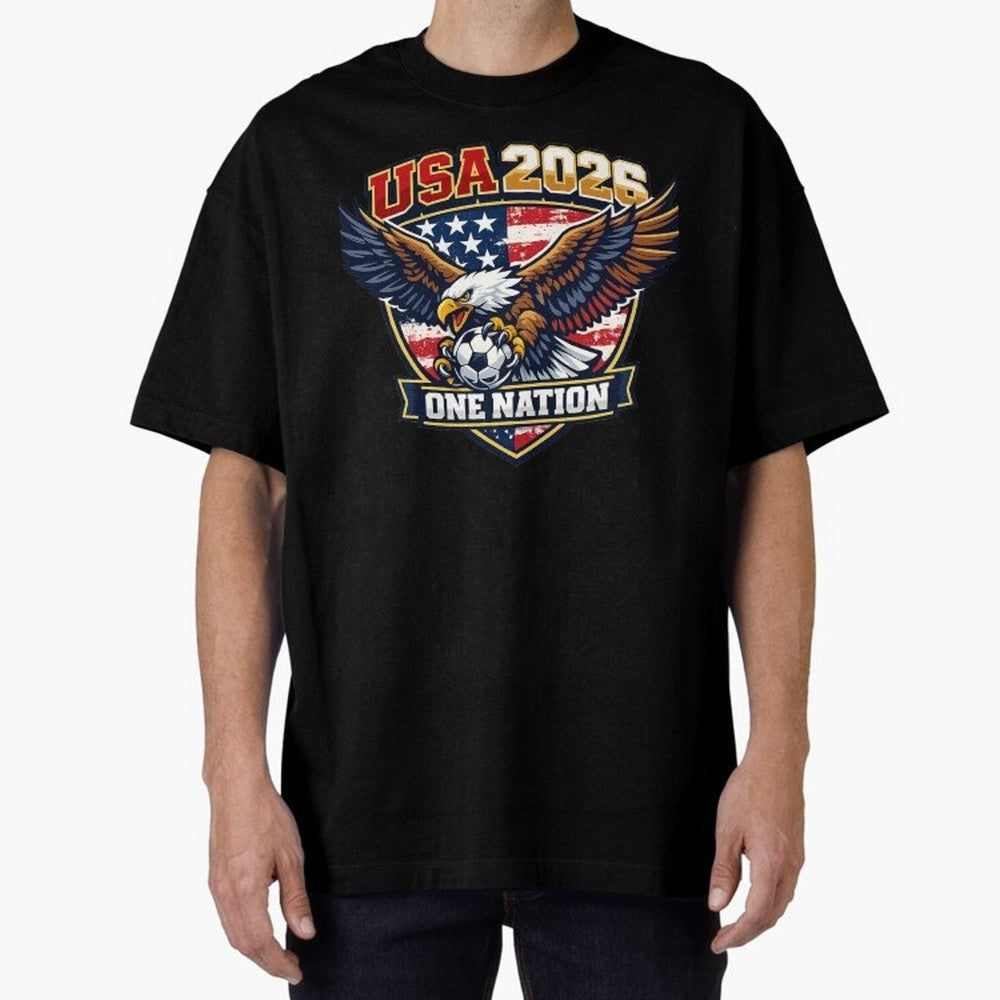 USA Canada Mexico Soccer Cup Oversized T-Shirt Make Your Look Match Global Football Passion for FIFA World Cup 2026 Group Stage, Built around Haaland, Germany, Supporter Pride, Iconic Celebrations, Legendary Names and Global Match Day Energy;