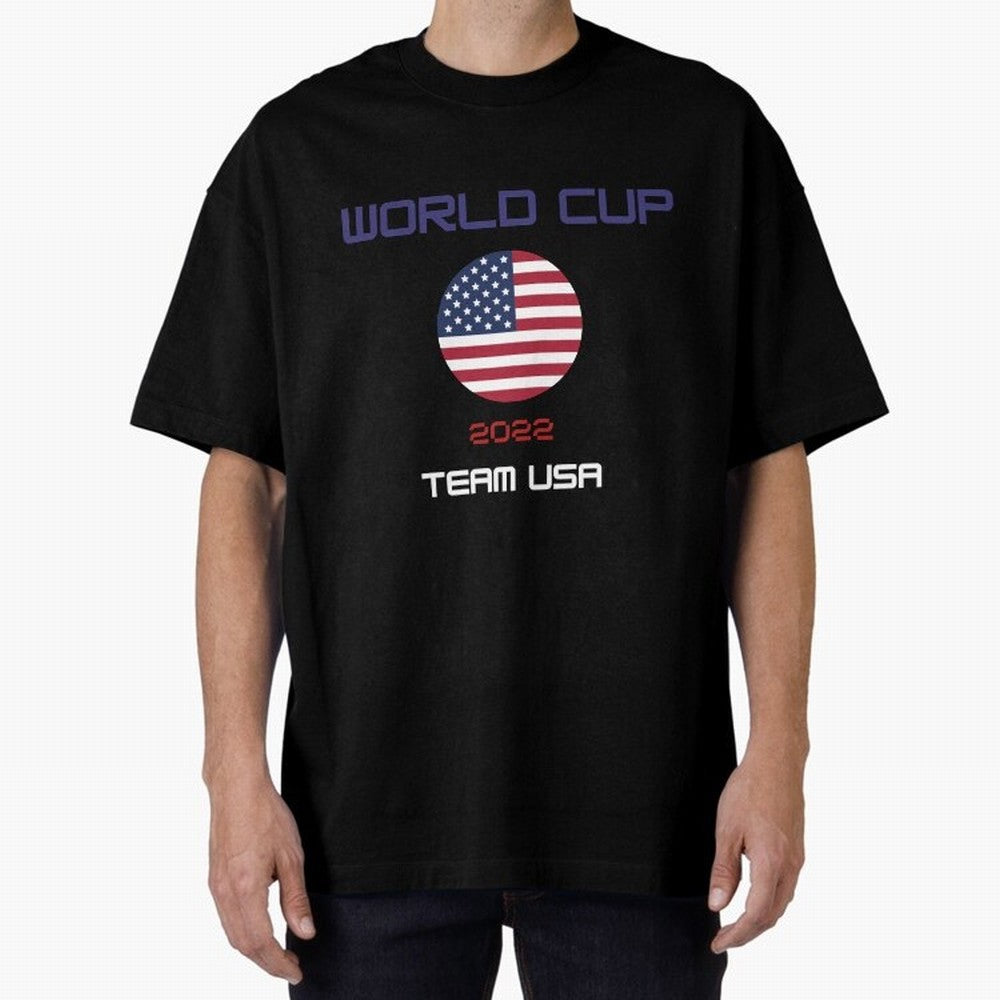 World cup 2022 Team USA Oversized T-Shirt Stand Out with Spirit from the FIFA World Cup 2026 Journey through CR7 Highlights, Netherlands Pride, Football Festival Excitement, Trophy Ambitions, Country Rivalries and Star Player Buzz; Perfect for