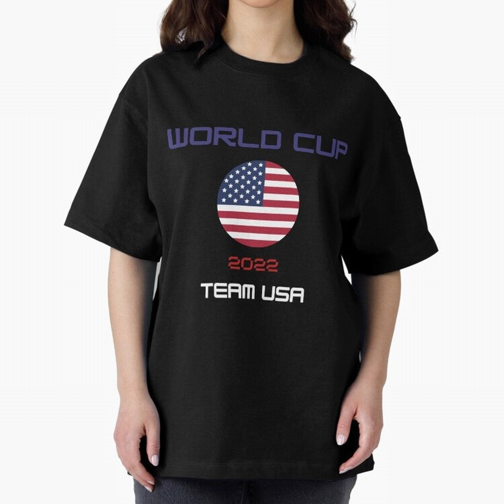 World cup 2022 Team USA Oversized T-Shirt Stand Out with Spirit from the FIFA World Cup 2026 Journey through CR7 Highlights, Netherlands Pride, Football Festival Excitement, Trophy Ambitions, Country Rivalries and Star Player Buzz; Perfect for