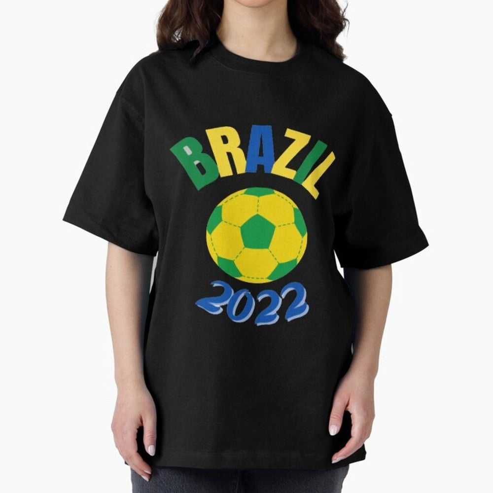 Brazil FIFA world cup 2022 T shirt Oversized T-Shirt Bring a Champion Mindset to FIFA World Cup 2026 Group Stage Spirit, Connected to Portugal, Neymar, Tournament Hype, Historic Matchups, Family Viewing Parties and Global Sports Pride; Made for
