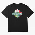 Switzerland WC2026 Oversized T-Shirt Relive FIFA World Cup 2026 USA Canada Mexico for Fans of Messi, Neymar and Mbappe and France and Portugal, Bringing Stadium Memories, Football Loyalty, International Chants and Championship Tradition; Perfect