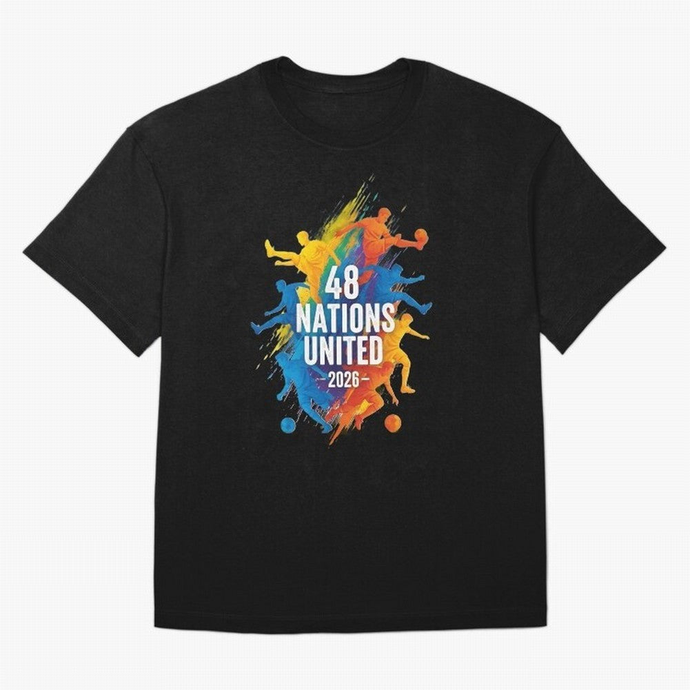The Unity of World Football Oversized T-Shirt Show Your Tournament Heart for FIFA World Cup 2026 Group Stage Spirit, with England and Germany, Messi and Cristiano Ronaldo, Classic Soccer Heritage, Championship Pressure, Fan Loyalty and