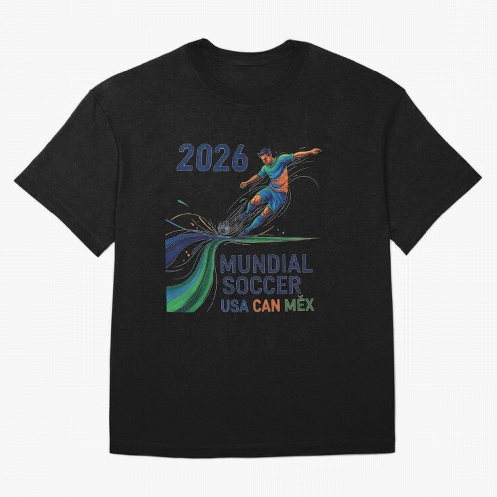 Triangular Goal Art 2026 Oversized T-Shirt Make Your Look Match Global Football Passion for FIFA World Cup 2026 USA Canada Mexico, Inspired by Messi and Cristiano Ronaldo, Spain and Netherlands, Tournament Hype, Historic Matchups, Family Viewing