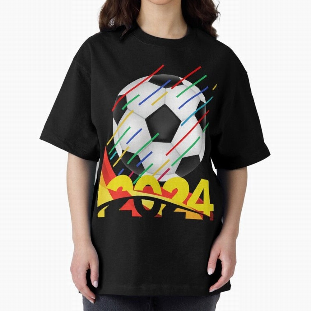 FOOTBALL 2024 Oversized T-Shirt Show Your Stadium Side during Match Day Hype around FIFA World Cup 2026 Group Stage, Neymar, Brazil, Global Supporter Spirit, Legendary Goals, National Colors and Tournament Celebration; Great for Watch Parties,
