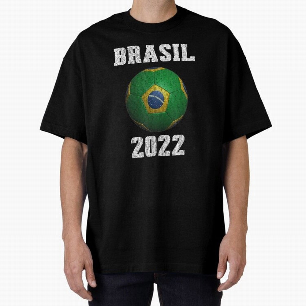 Brasil Flag Soccer Jersey Football Graphic Design T-Shirt Oversized T-Shirt Bring International Match Energy to the FIFA World Cup 2026 USA Canada Mexico Journey through Messi Highlights, Brazil Pride, Soccer Culture, Superstar Moments, National