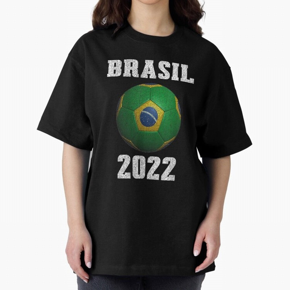 Brasil Flag Soccer Jersey Football Graphic Design T-Shirt Oversized T-Shirt Bring International Match Energy to the FIFA World Cup 2026 USA Canada Mexico Journey through Messi Highlights, Brazil Pride, Soccer Culture, Superstar Moments, National