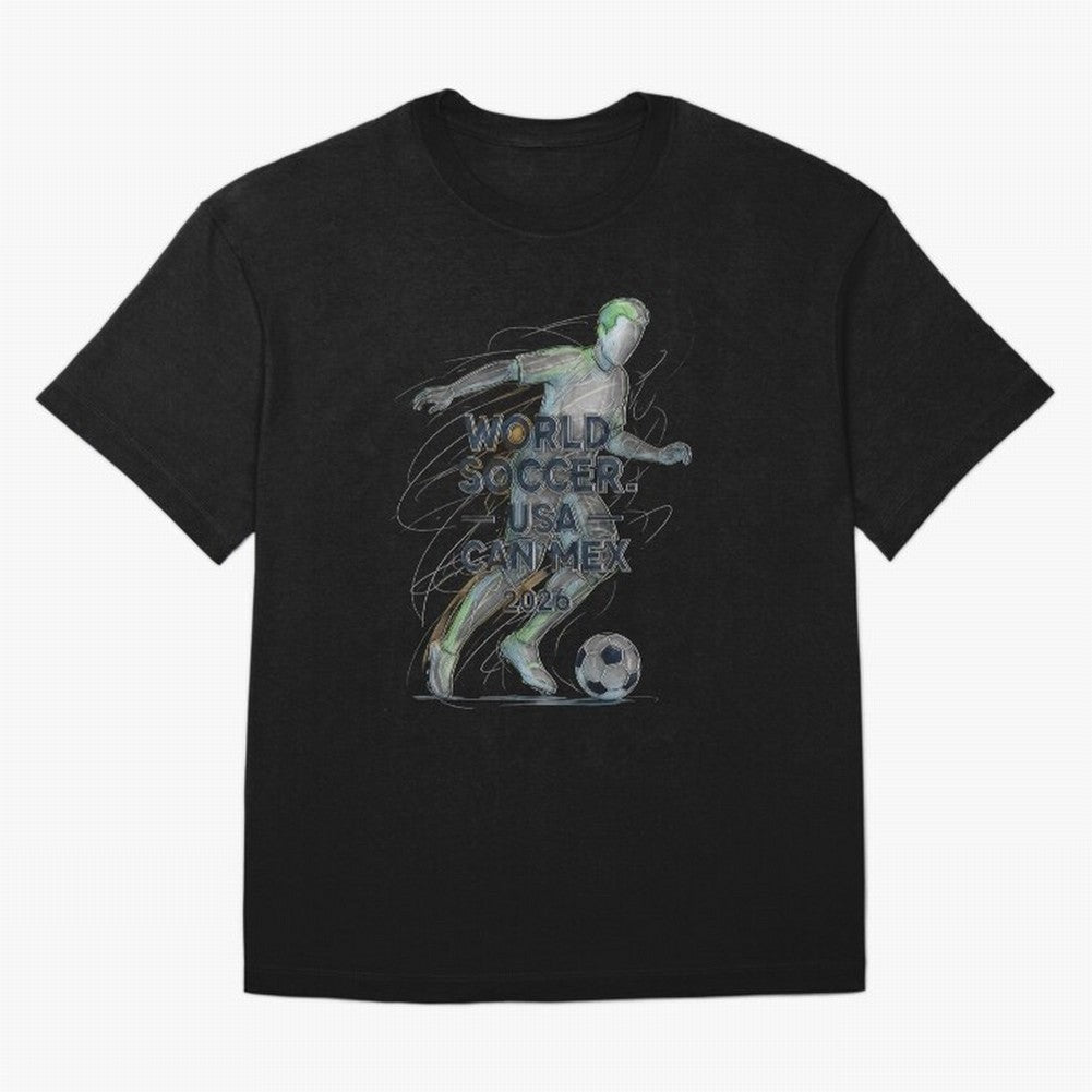 Triumphant Kick 2026 Oversized T-Shirt Support the Legends of Global Football Passion for FIFA World Cup 2026, Inspired by CR7, Spain, Football Festival Excitement, Trophy Ambitions, Country Rivalries and Star Player Buzz; Built for Supporters