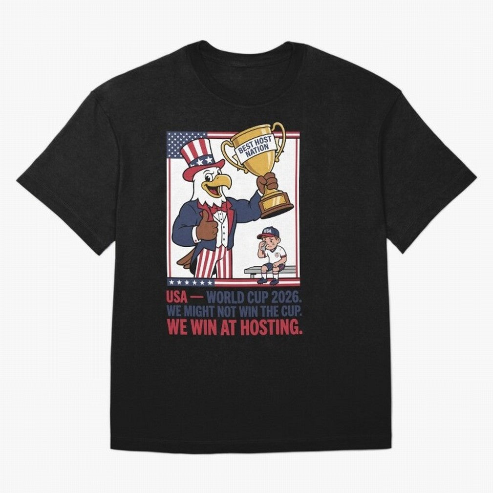 We Might Not Win the Cup We Win at Hosting V3 Oversized T-Shirt Bring a Champion Mindset to Match Day Hype around FIFA World Cup 2026 Group Stage, Messi, CR7 and Mbappe, Argentina and Brazil, Global Supporter Spirit, Legendary Goals, National