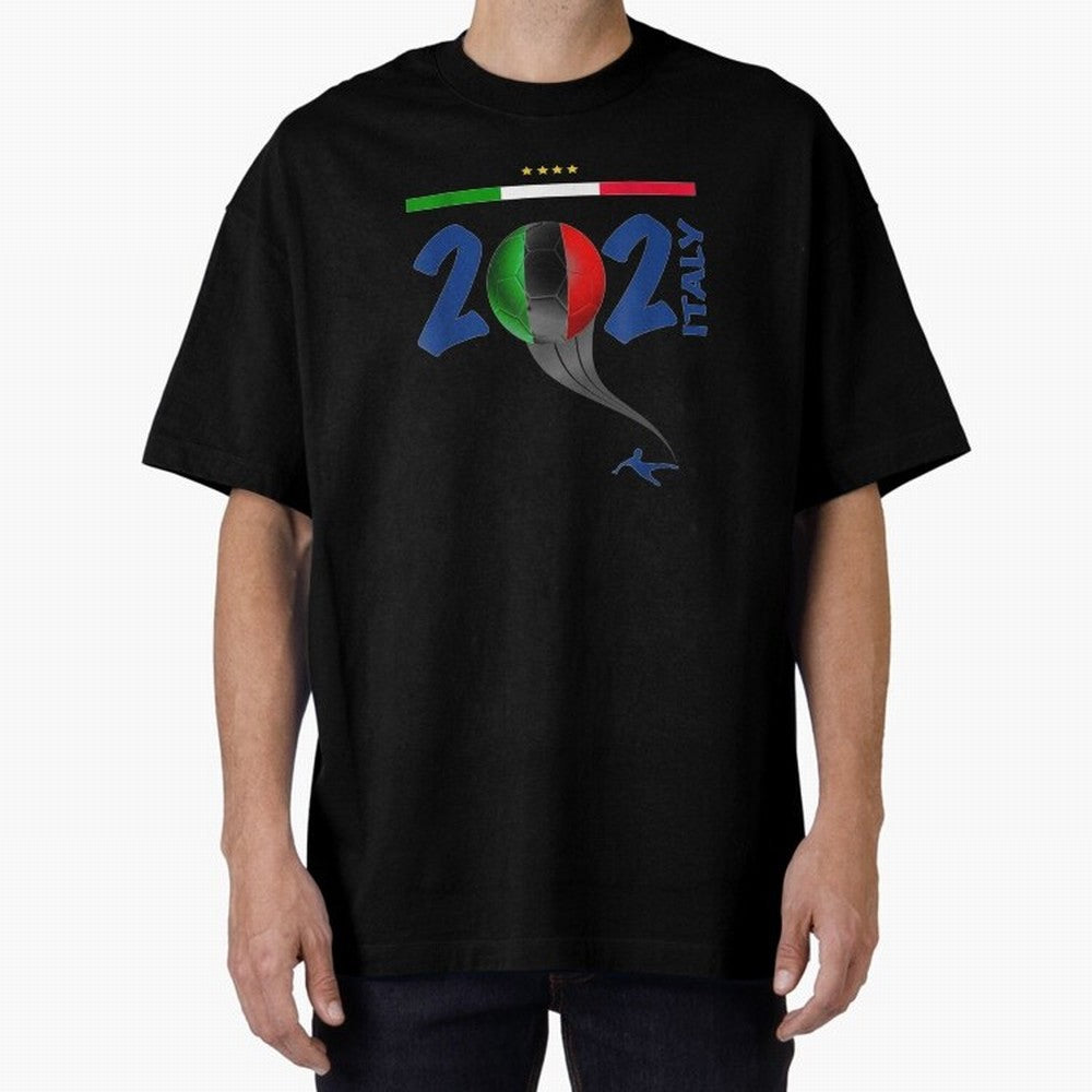 Italy Football - Italian Soccer National Team Oversized T-Shirt Celebrate the Stars of Global Football Passion for FIFA World Cup 2026, Filled with Neymar, Haaland and Cristiano Ronaldo, England and Germany, Champion Mindset, Group Stage Buzz,