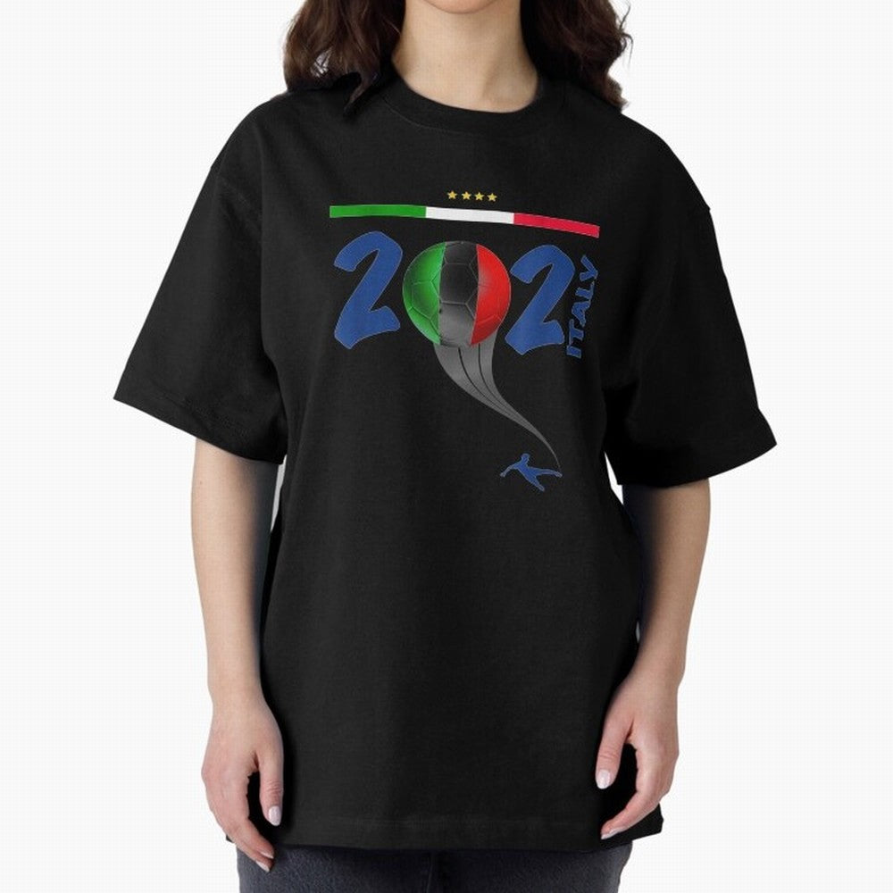 Italy Football - Italian Soccer National Team Oversized T-Shirt Celebrate the Stars of Global Football Passion for FIFA World Cup 2026, Filled with Neymar, Haaland and Cristiano Ronaldo, England and Germany, Champion Mindset, Group Stage Buzz,