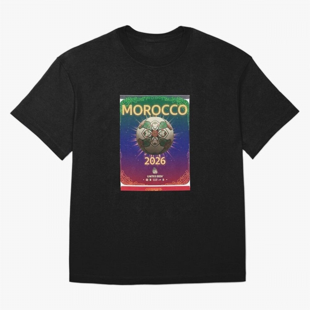 Morocco 2026 World Cup - Traditional Zellige Football Oversized T-Shirt Turn Every Weekend Toward Match Day Hype around FIFA World Cup 2026, CR7 and Messi, Spain, Supporter Pride, Iconic Celebrations, Legendary Names and Global Match Day Energy;
