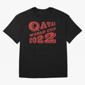 Qatar World Cup 2022 Oversized T-Shirt Represent the FIFA World Cup 2026 Group Stage Journey through Mbappe Highlights, Spain Pride, Retro Football Energy, Iconic Rivalries, Trophy Chase Drama and Stadium Atmosphere; Ideal for Football Dads,