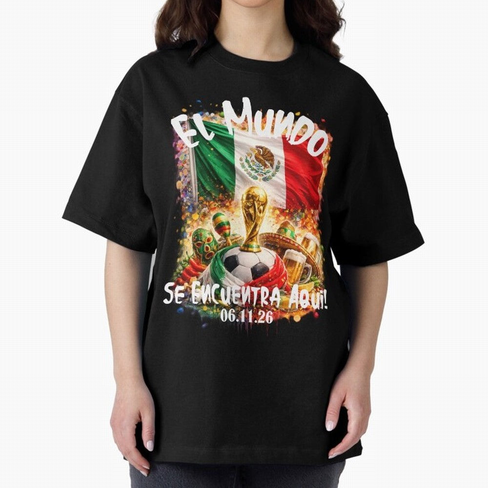World Cup 2026 Oversized T-Shirt Feel International Energy from FIFA World Cup 2026 Inspired by Mbappe, Spain Energy, Soccer Culture, Superstar Moments, National Team Dreams and Competitive Fire; Great for Watch Parties, Sports Bars, Family Nights,