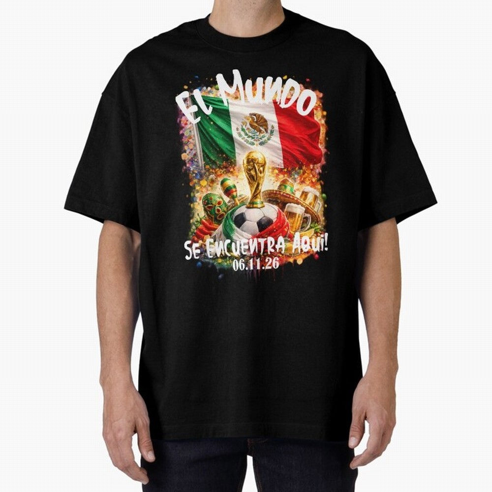 World Cup 2026 Oversized T-Shirt Feel International Energy from FIFA World Cup 2026 Inspired by Mbappe, Spain Energy, Soccer Culture, Superstar Moments, National Team Dreams and Competitive Fire; Great for Watch Parties, Sports Bars, Family Nights,