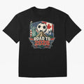Road to 2026 USA Mexico Canada Soccer Design Oversized T-Shirt Make Game Day About the FIFA World Cup 2026 Journey through Neymar, Haaland and Cristiano Ronaldo Highlights, Portugal, Spain and Germany Pride, Goal Celebration Energy, Supporter