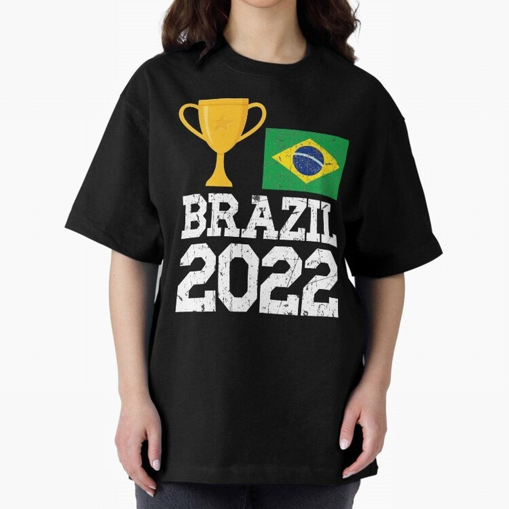 Brazil Soccer Team Fan Football Brazilian Flag 2022 T-Shirt - Brazil T shirt Soccer - Brazil Flag Vintage - Brazilian Oversized T-Shirt Honor Champions and Dreams in Match Day Hype around FIFA World Cup 2026, Messi, England and Germany, Vintage