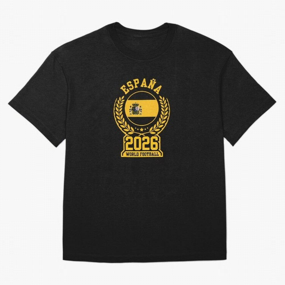 Spain World Football 2026 T-Shirt_87604013 Oversized T-Shirt Represent Global Football Passion for FIFA World Cup 2026 Group Stage, Centered on Haaland, Portugal, Tournament Hype, Historic Matchups, Family Viewing Parties and Global Sports Pride;