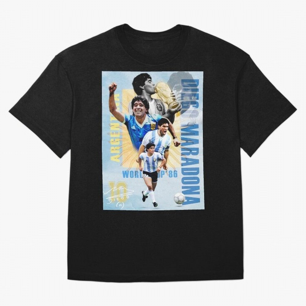 Diego Maradona Argentina Poster - Iconic World Cup Legend Art Print Oversized T-Shirt Celebrate Football Heritage in Global Football Passion for FIFA World Cup 2026 USA Canada Mexico, with Cristiano Ronaldo, Haaland and CR7, Spain, Worldwide Fan