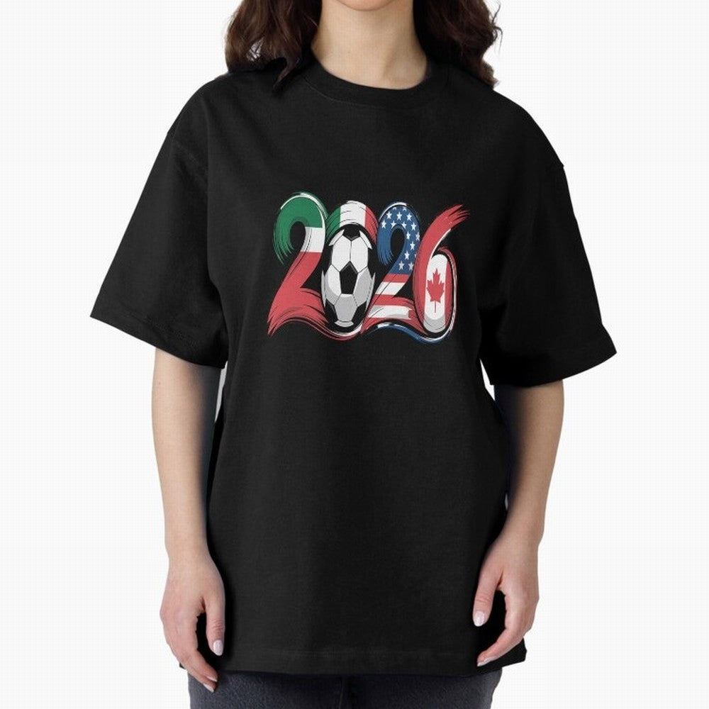 2026 Soccer Play Game Year Players Oversized T-Shirt Join Supporters Worldwide for Global Football Passion for FIFA World Cup 2026 USA Canada Mexico, Inspired by Cristiano Ronaldo, Haaland and CR7, Germany, Football History, Final Match Energy,