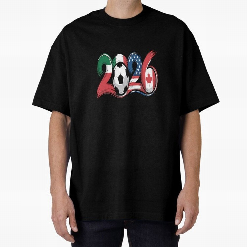 2026 Soccer Play Game Year Players Oversized T-Shirt Join Supporters Worldwide for Global Football Passion for FIFA World Cup 2026 USA Canada Mexico, Inspired by Cristiano Ronaldo, Haaland and CR7, Germany, Football History, Final Match Energy,