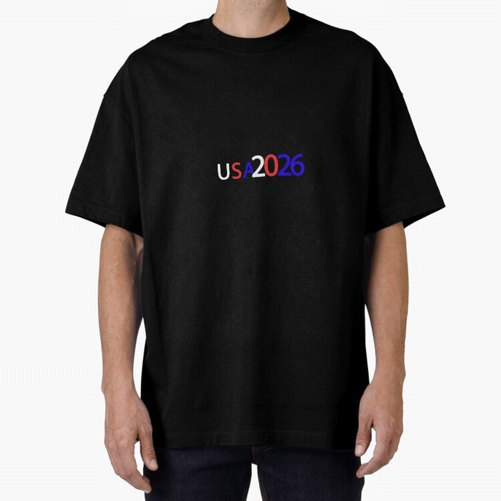 USA 2026 Oversized T-Shirt Honor the Beautiful Game during FIFA World Cup 2026 for Fans of Messi, CR7 and Mbappe and Germany, Bringing Stadium Chants, National Pride, Trophy Dreams and Unforgettable Football Memories; Ideal for Football Dads,