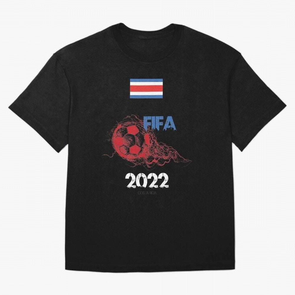 World Cup Qatar 2022 Costa Rica Oversized T-Shirt Bring Supporter Culture to Global Football Passion for FIFA World Cup 2026 Group Stage, Featuring Messi and Cristiano Ronaldo, Brazil, Portugal and Argentina, Supporter Pride, Iconic Celebrations,