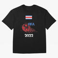 World Cup Qatar 2022 Costa Rica Oversized T-Shirt Bring Supporter Culture to Global Football Passion for FIFA World Cup 2026 Group Stage, Featuring Messi and Cristiano Ronaldo, Brazil, Portugal and Argentina, Supporter Pride, Iconic Celebrations,