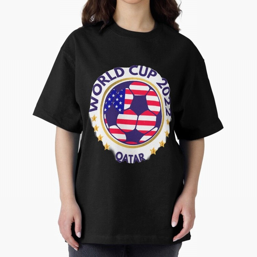 Usa World Cup Oversized T-Shirt Show Love for Legendary Goals in the FIFA World Cup 2026 Group Stage Journey through Messi, CR7 and Mbappe Highlights, Argentina and Brazil Pride, Worldwide Fan Energy, Dramatic Goals, Stadium Lights and Championship