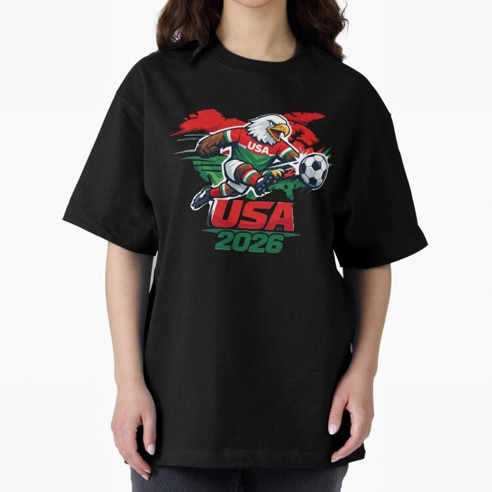 USA Canada Mexico Soccer Cup Oversized T-Shirt Celebrate the Stars of the FIFA World Cup 2026 Group Stage Journey through Messi, Neymar and Mbappe Highlights, Brazil, Portugal and Argentina Pride, Goal Celebration Energy, Supporter Heritage,