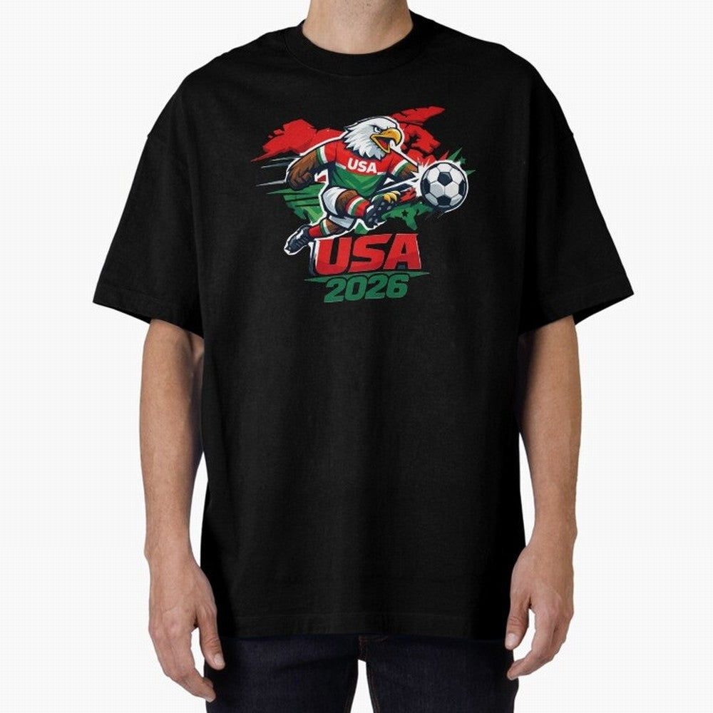 USA Canada Mexico Soccer Cup Oversized T-Shirt Celebrate the Stars of the FIFA World Cup 2026 Group Stage Journey through Messi, Neymar and Mbappe Highlights, Brazil, Portugal and Argentina Pride, Goal Celebration Energy, Supporter Heritage,
