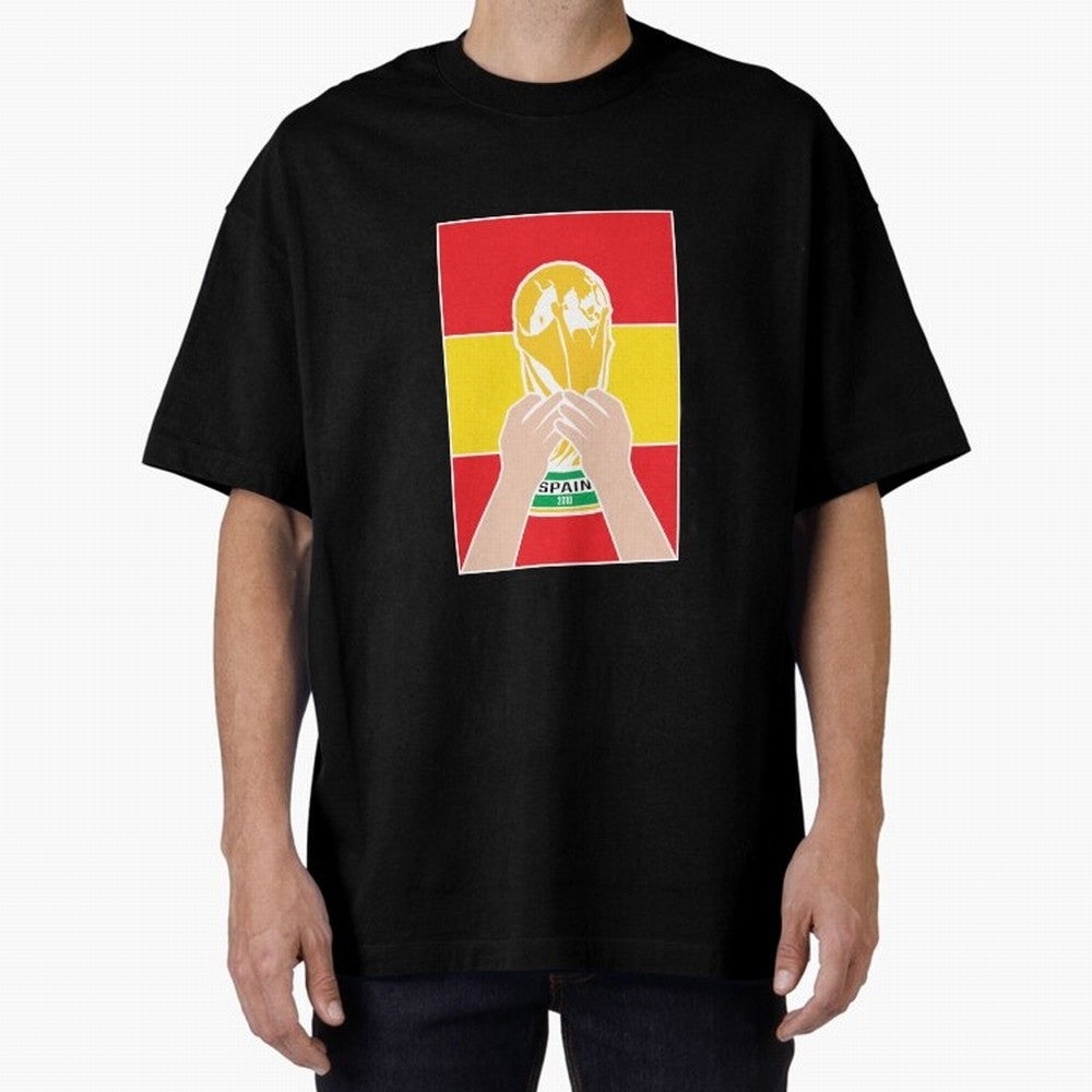 Champion Spain 2010 Oversized T-Shirt Relive FIFA World Cup 2026 Group Stage Spirit, Inspired by England and Germany, Mbappe, Stadium Chants, National Pride, Trophy Dreams and Unforgettable Football Memories; Created for Match Day Parties, Soccer