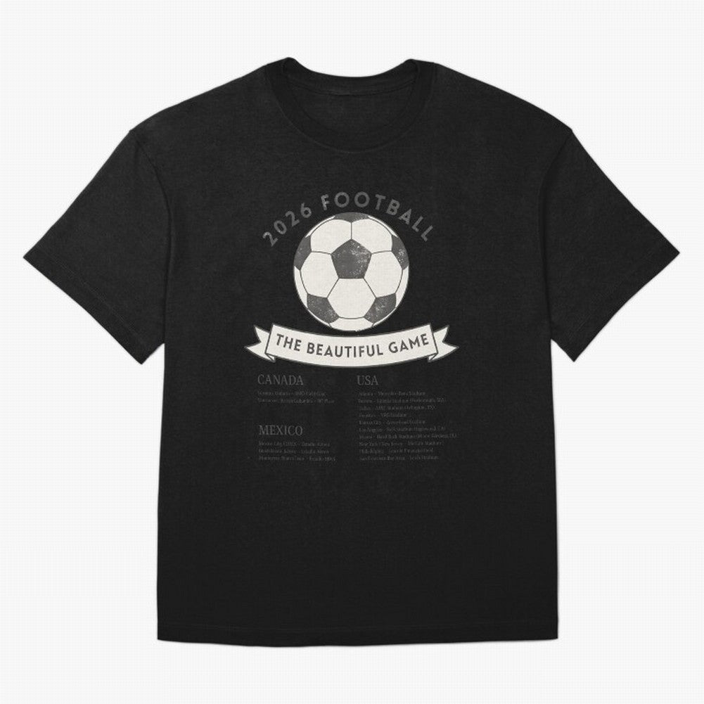2026 Football Soccer Host Cities Beautiful Game Oversized T-Shirt Show Love for Legendary Goals in FIFA World Cup 2026 USA Canada Mexico Spirit, Connected to Netherlands, Neymar, Classic Soccer Heritage, Championship Pressure, Fan Loyalty and
