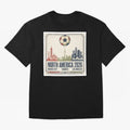 Retro North America 2026 Soccer Vintage Graphic Oversized T-Shirt Make Every Match About FIFA World Cup 2026 USA Canada Mexico Spirit, Featuring Spain and Netherlands, Cristiano Ronaldo, Championship Spirit, Famous Goals, Roaring Crowds and