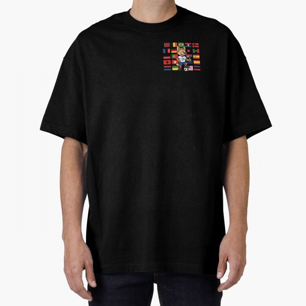 Copa Mundial de F¨²tbol Oversized T-Shirt Feel the Heartbeat of FIFA World Cup 2026 USA Canada Mexico Spirit, with Brazil, Mbappe, Worldwide Fan Energy, Dramatic Goals, Stadium Lights and Championship Celebrations; Ideal for Fans Who Follow Messi,
