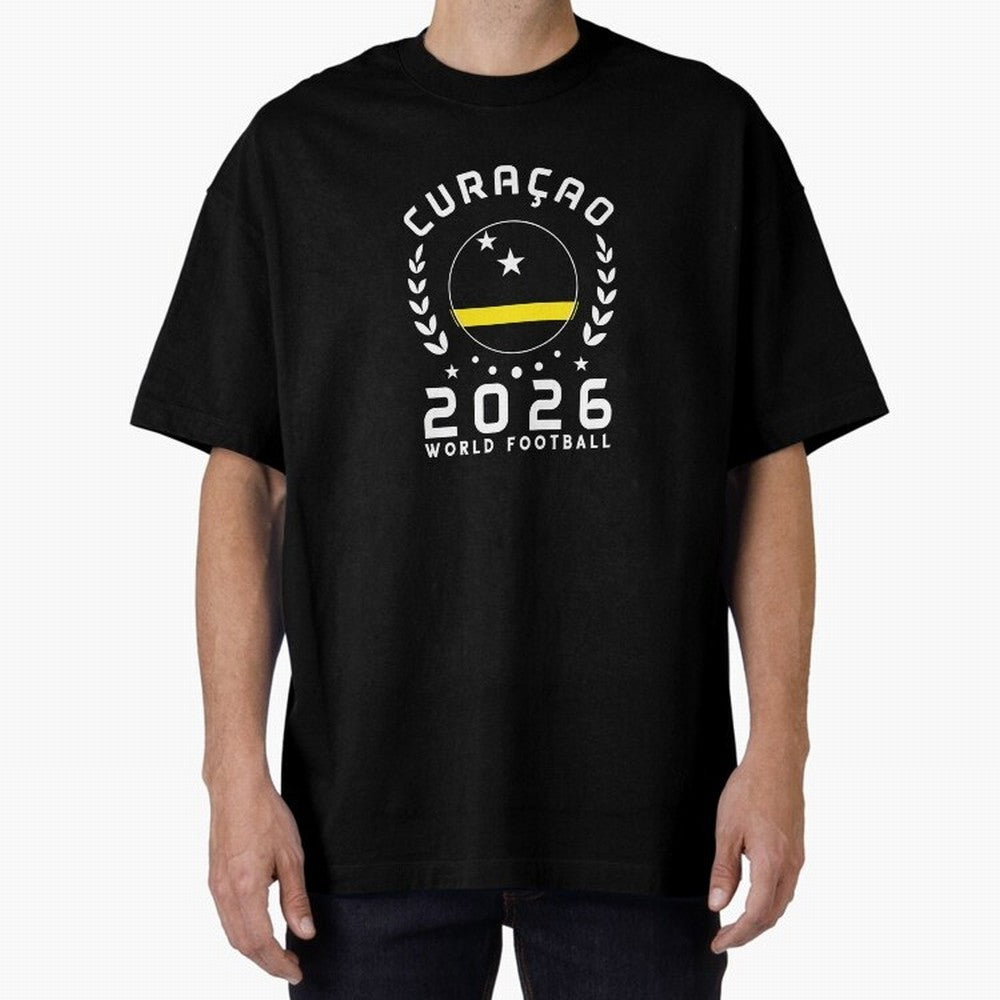 World Cup 2026 Curacao Football Fan Curacaoan Supporter T-Shirt_85310550 Oversized T-Shirt Create FIFA World Cup 2026 Spirit, Connected to England, Neymar, Haaland and Cristiano Ronaldo, Classic Soccer Heritage, Championship Pressure, Fan Loyalty