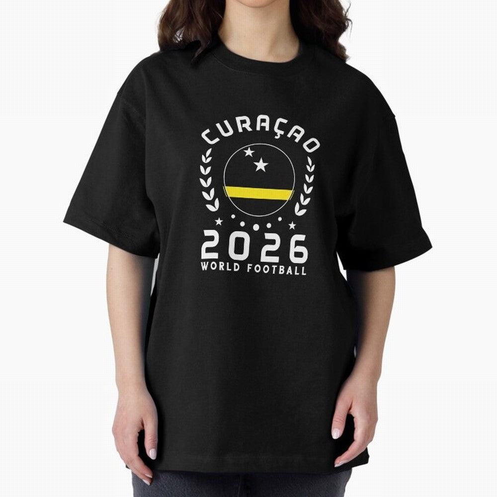 World Cup 2026 Curacao Football Fan Curacaoan Supporter T-Shirt_85310550 Oversized T-Shirt Create FIFA World Cup 2026 Spirit, Connected to England, Neymar, Haaland and Cristiano Ronaldo, Classic Soccer Heritage, Championship Pressure, Fan Loyalty