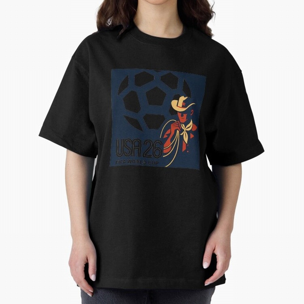 FIFA 2026 T-Shirt_87943139 Oversized T-Shirt Show Up for the Glory of FIFA World Cup 2026 Group Stage Highlighting CR7 and Messi, Argentina and Brazil Energy, Match Day Excitement, Supporter Culture, Golden Goals and Global Football Passion; Ideal
