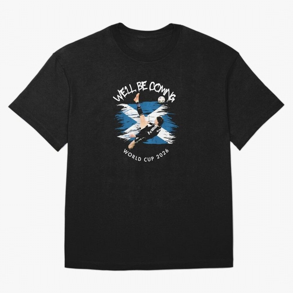 We'll be coming 2026 - Scotland World Cup 2026 ¨C Tartan Army Returns T-Shirt_83870657 Oversized T-Shirt Carry National Pride through the FIFA World Cup 2026 Group Stage Journey through Messi, CR7 and Mbappe Highlights, England, France and