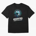 Argentina Heart of the Game ¨C Retro Soccer Fan Design Oversized T-Shirt Show Match Day Excitement for FIFA World Cup 2026 Group Stage Spirit, Highlighting Argentina and Brazil, Messi, Neymar and Mbappe, Match Day Excitement, Supporter Culture,