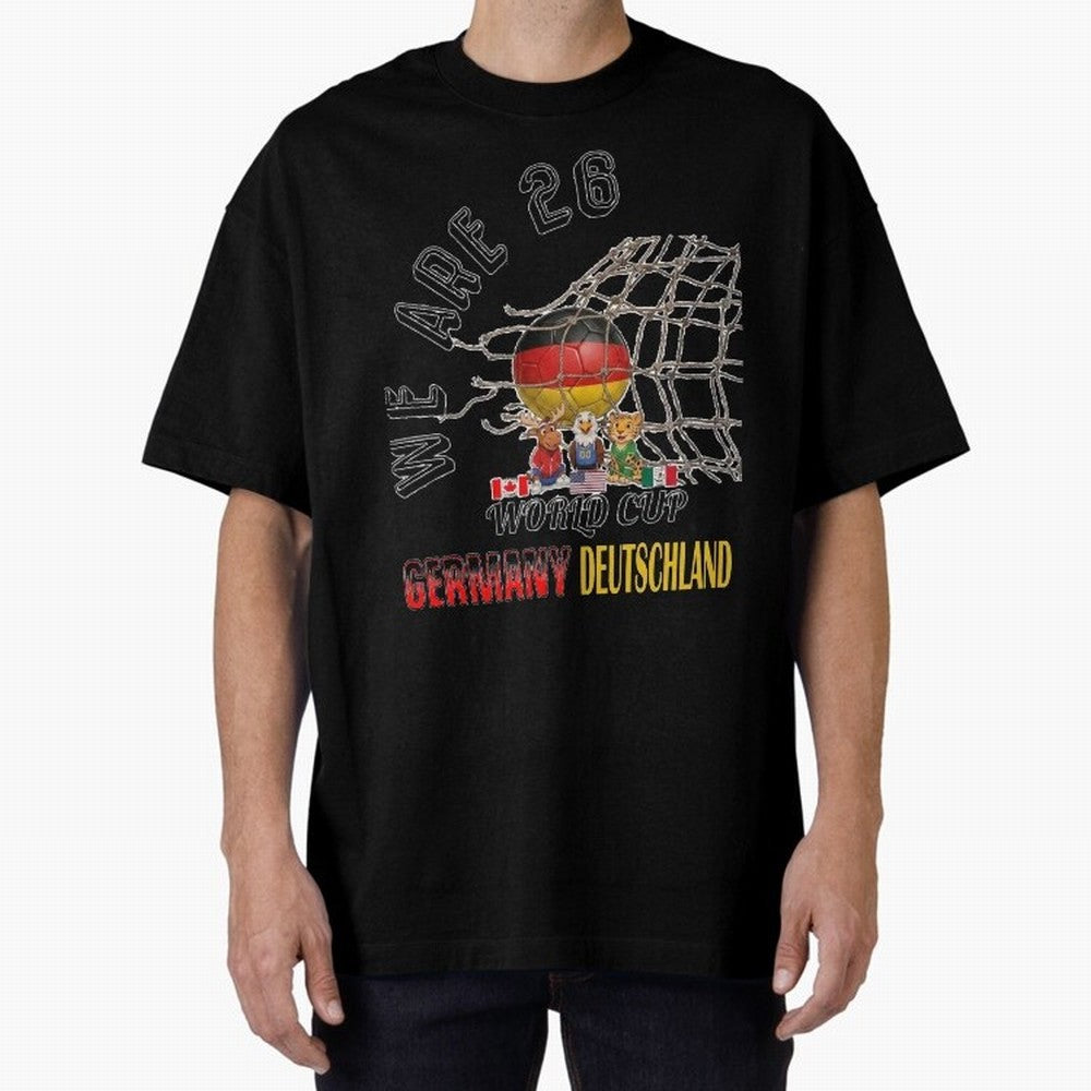 World cup 26 - Germany Oversized T-Shirt Back Your Heroes with Match Day Hype around FIFA World Cup 2026 Group Stage, Haaland and Mbappe, Brazil, Portugal and Argentina, Football History, Final Match Energy, Crowd Noise and Once in a Lifetime