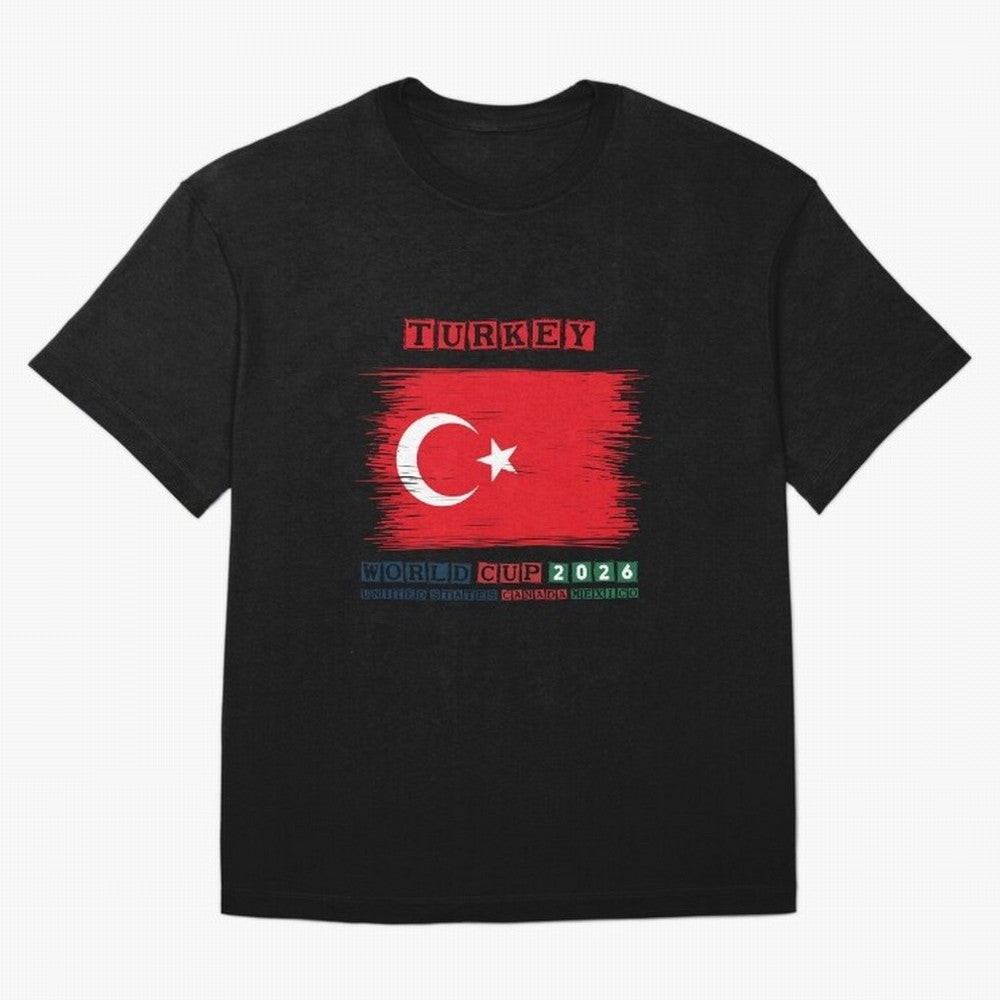 TURKEY WORLD CUP 2026 Oversized T-Shirt Relive Legendary Nights from FIFA World Cup 2026 Spirit, Celebrating France and Portugal, CR7, Tournament Hype, Historic Matchups, Family Viewing Parties and Global Sports Pride; Great for Supporters Who Love