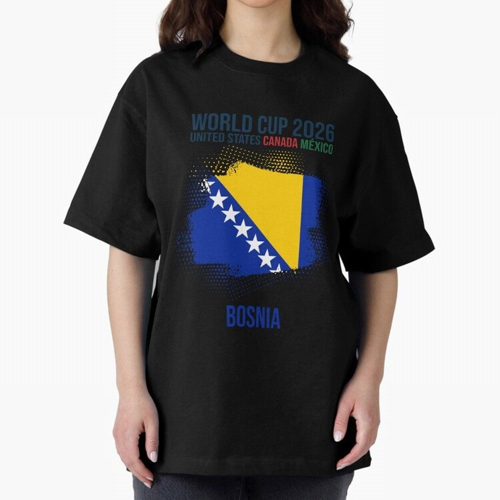 BOSNIA WORLD CUP 2026 Oversized T-Shirt Make the Season About Global Football Passion for FIFA World Cup 2026 USA Canada Mexico, with Haaland, Spain and Netherlands, Game Day Rituals, Football Legends, Country Pride and the Road to the Final; Great