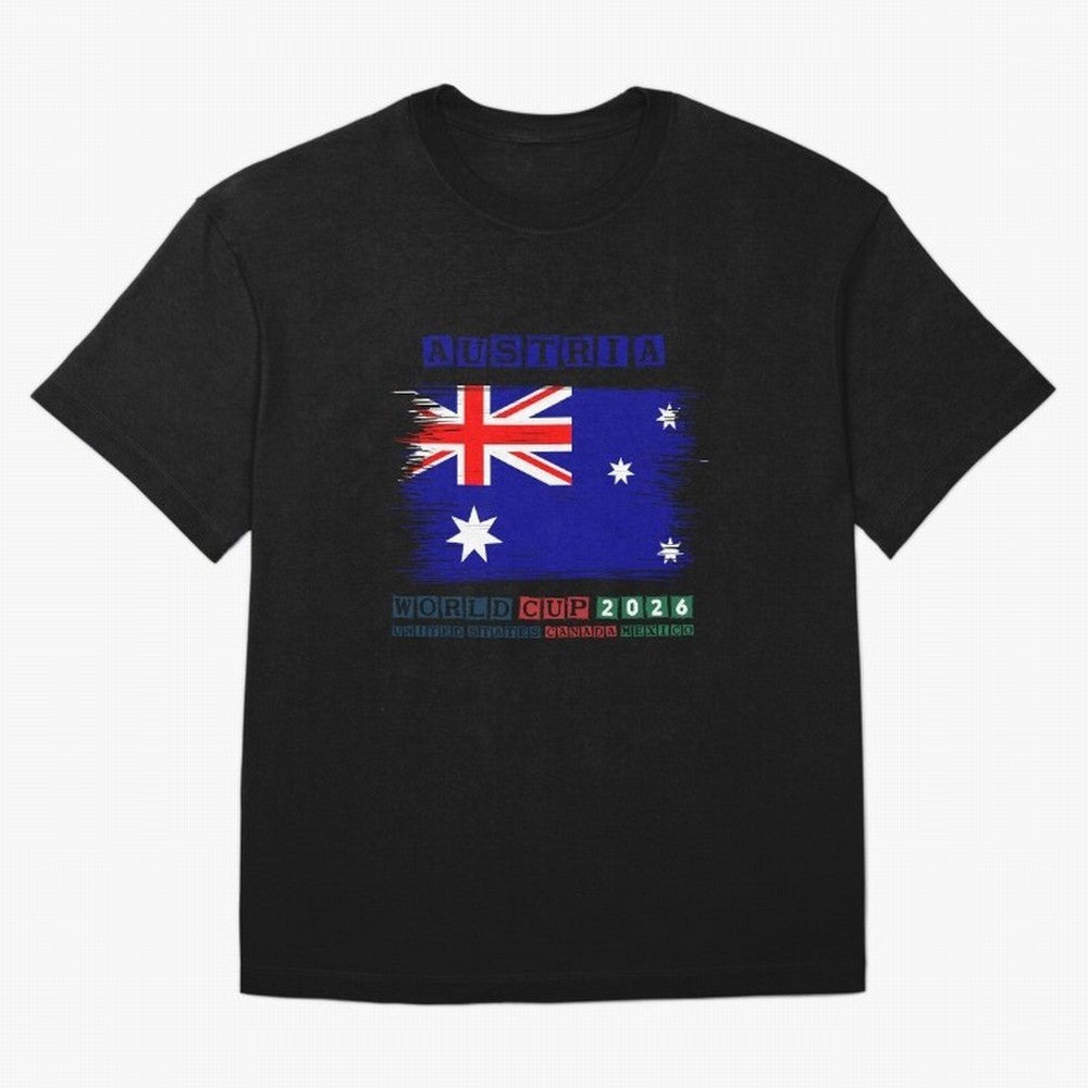 AUSTRIA WORLD CUP 2026 Oversized T-Shirt Share the Excitement of FIFA World Cup 2026 USA Canada Mexico Spirit, Driven by England and Germany, Neymar, Haaland and Cristiano Ronaldo, Classic Soccer Heritage, Championship Pressure, Fan Loyalty and